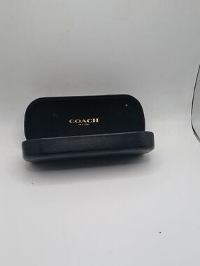 Coach Black Hard Eyewear Case with Gold Logo